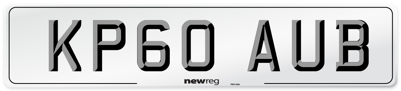 KP60 AUB Number Plate from New Reg